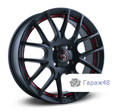 NZ F-40 R16 / 6.5J PCD 5x108 ET 50 ЦО 63.3 Литые Черный матовый с красной полосой по ободу внутри